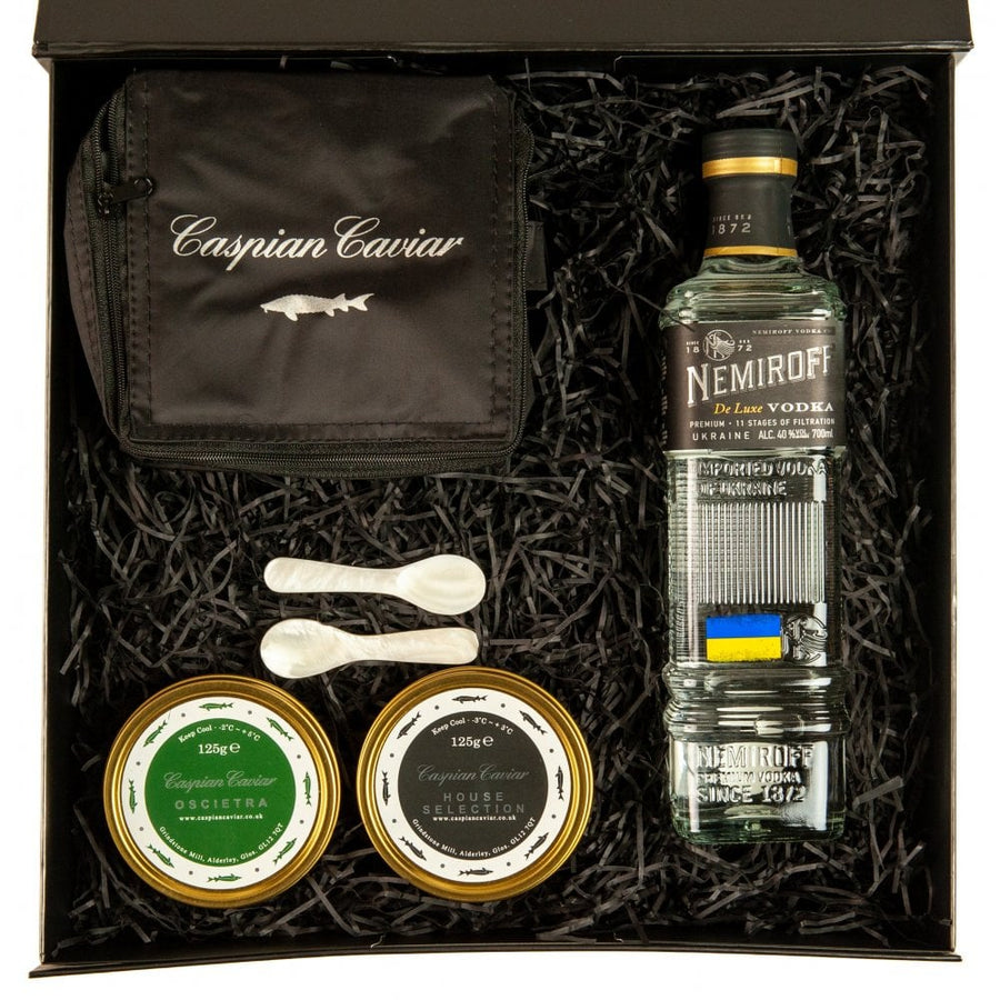 Caviar Duo & Vodka Gift Set