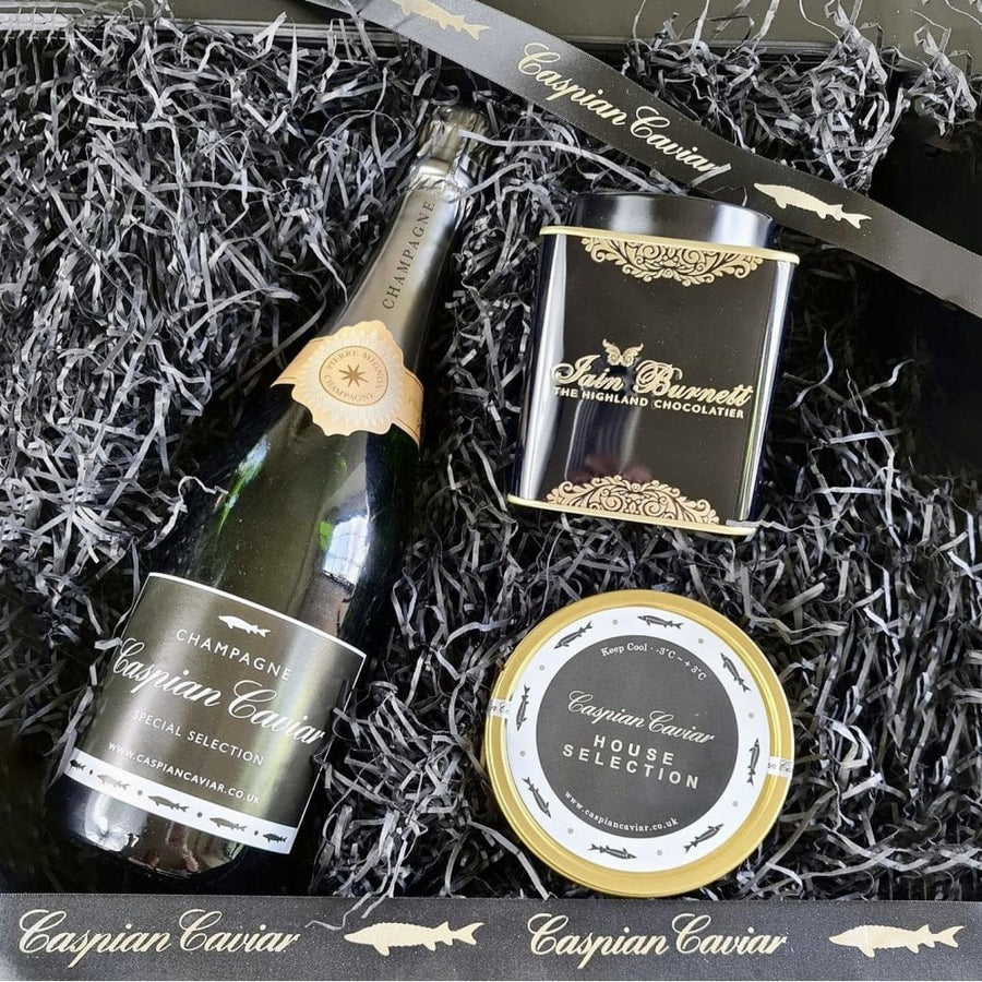 Champagne, Caviar & Chocolate Gift Box